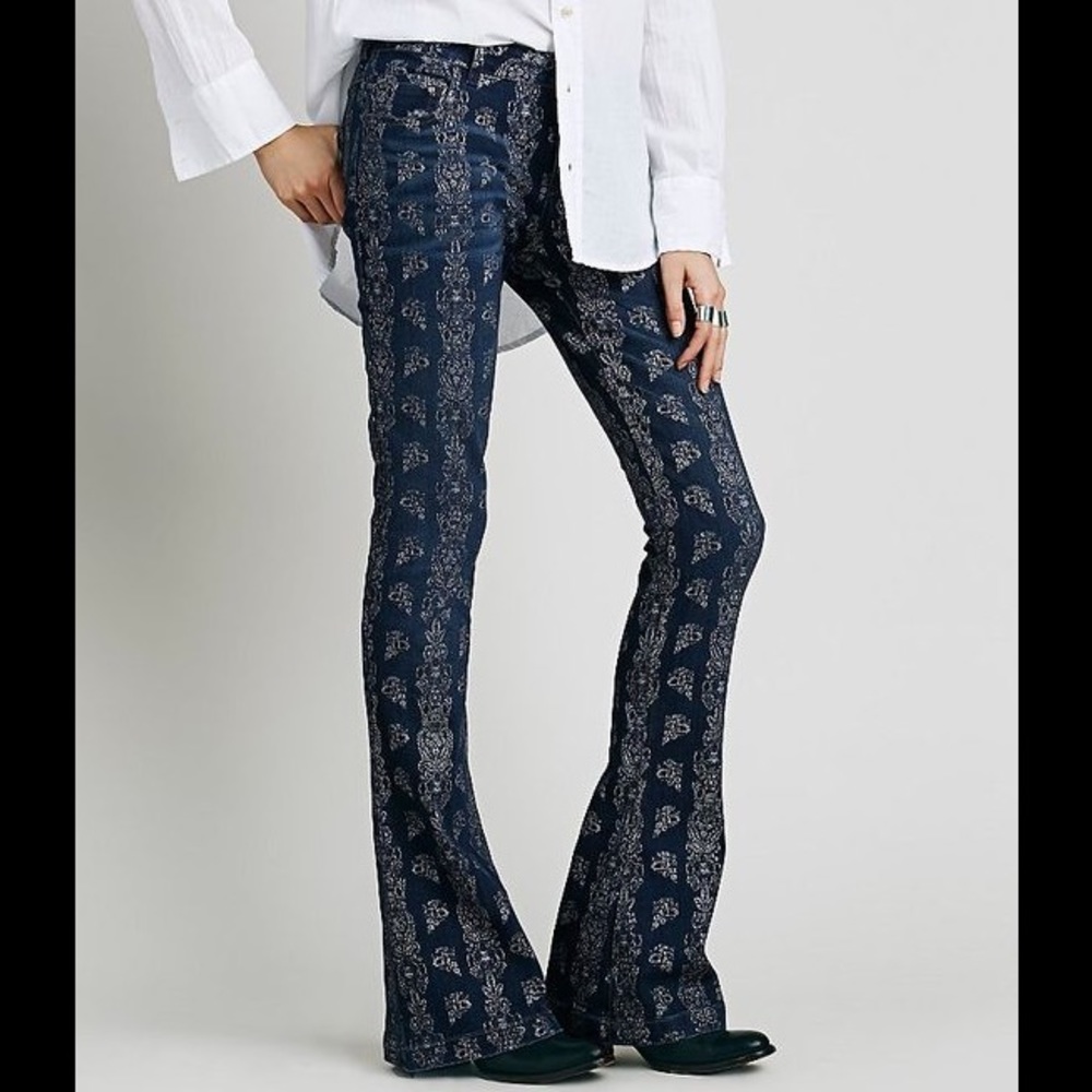FREE PEOPLE SILVER CITY JEANS.